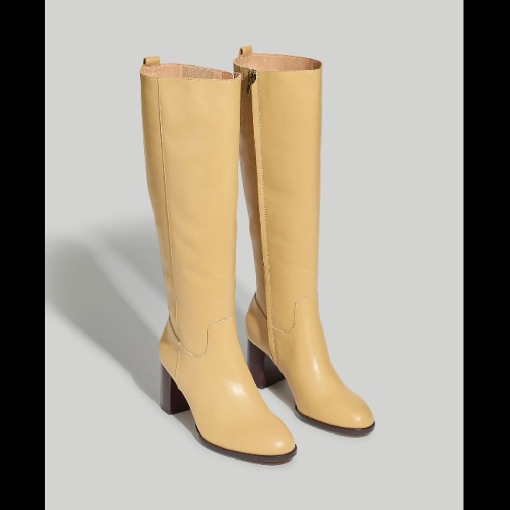 Madewell Selina Tall Boot Extended Calf in Desert Dune 6.5 NWOT